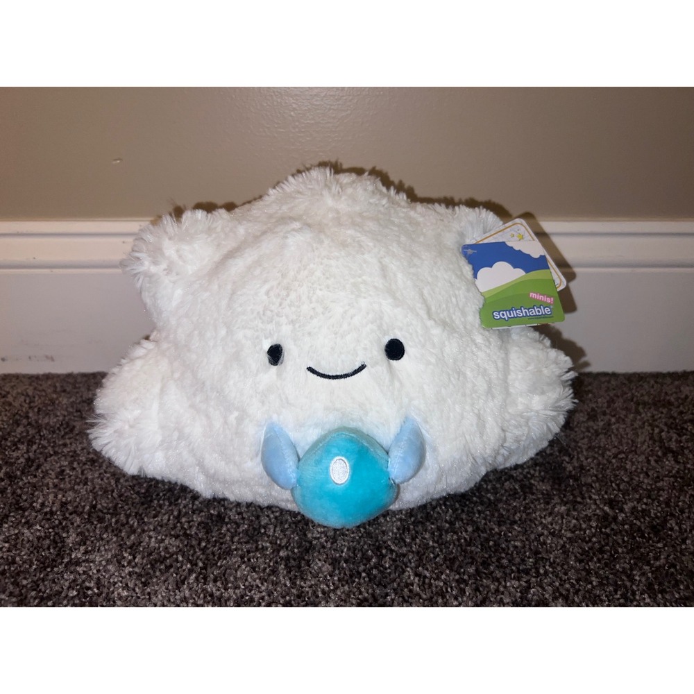 Squishable Mini‎ Rain Cloud With Rain Drop Rare Retired With Tags 2016 Weather